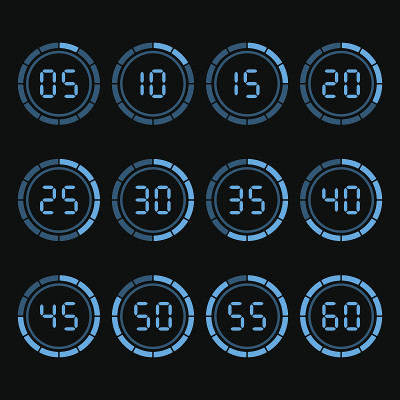 数字倒数计时5分钟间隔。