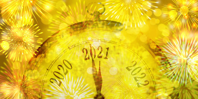 2021年新年庆祝主题彩灯横幅