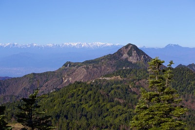 日本的Kasakadake和北阿尔卑斯山。