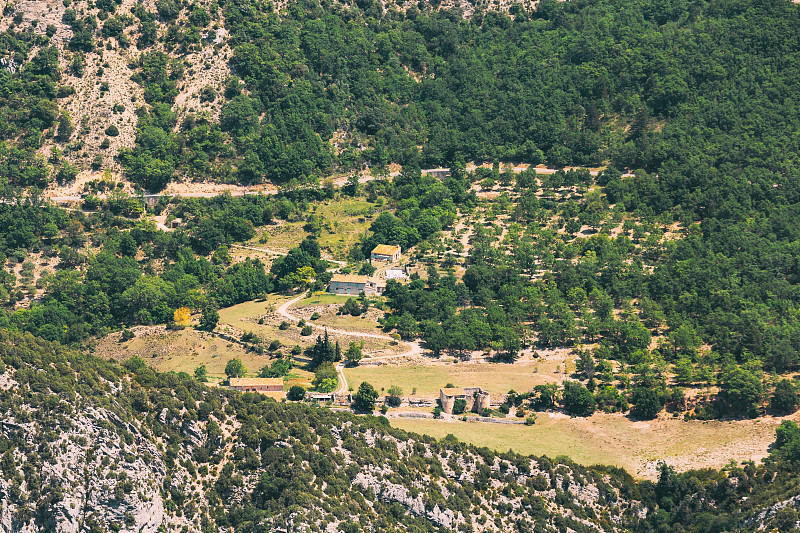 Verdon,法国。法国东南部凡尔登峡谷的美丽风景。Provence-Alpes-Cote蔚蓝海岸。