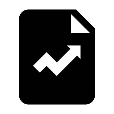 文档图标矢量与增长图表和图形信息的业务数据和财务图形象形图