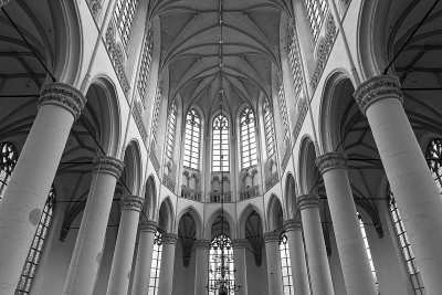 Hoogslandse Kerk的内部，Leiden