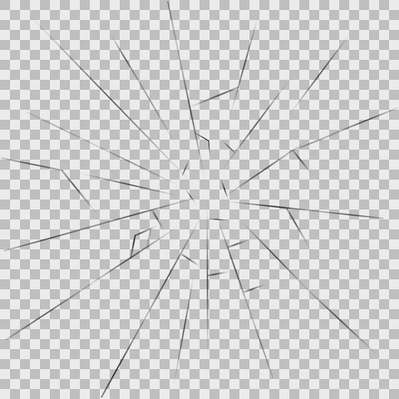 Broken glass isolated on a transparent background 