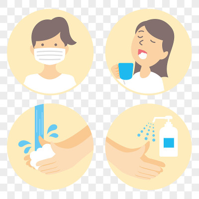 洗手口罩漱口插图向量
