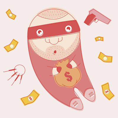有趣的小偷插图