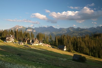 黄昏时的乡村景观