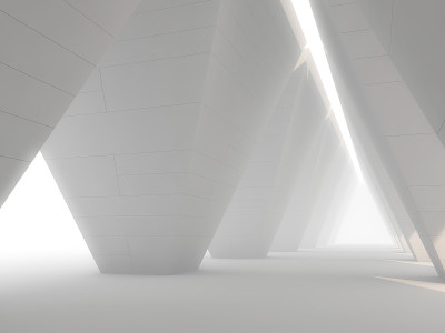 抽象的现代建筑背景。3 d