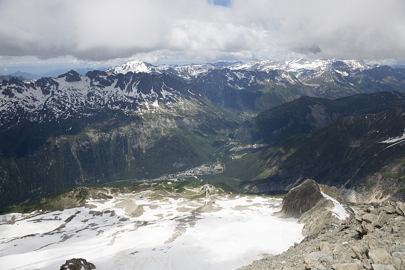 从Aiguille des grandes Montets (argentiere,Chamonix