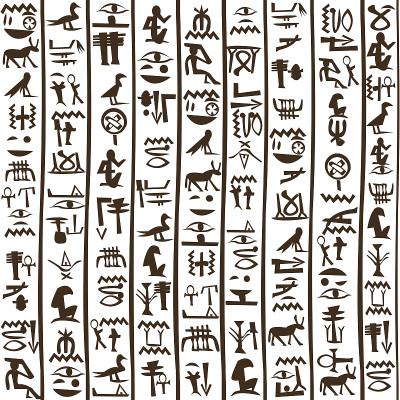 埃及象形文字无缝背景