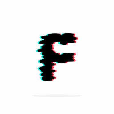 现代矢量故障字母插图F