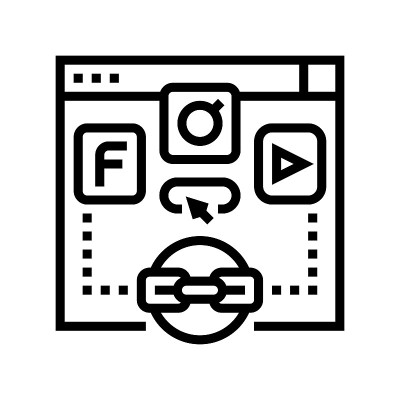 社会书签线图标矢量插图