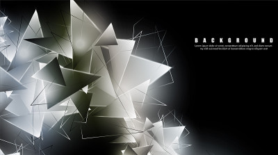 abstract background with glowing triangles that ov