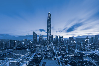 深圳城市建筑集群与大数据概念