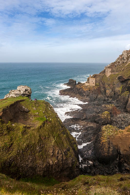 皇冠发动机房，Botallack矿山，西Penwith，康沃尔，英国