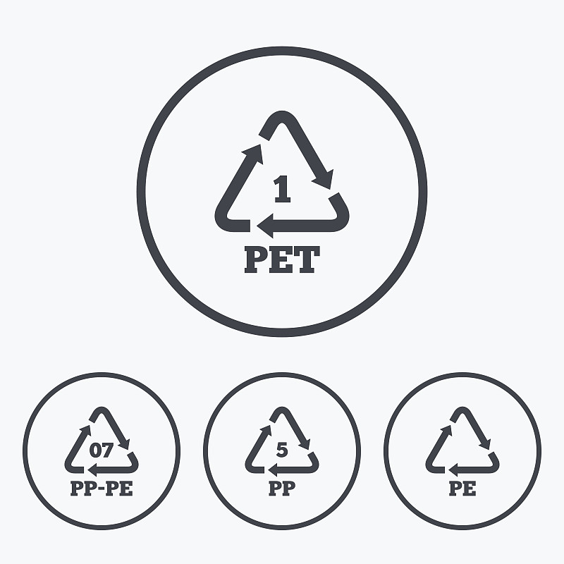 PET, PP-pe和PP.聚对苯二甲酸乙二醇酯