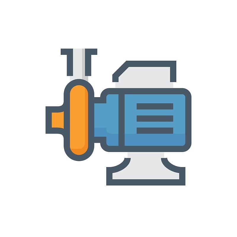 离心泵矢量图标设计用于控制，供应或分配水。48 x48像素。