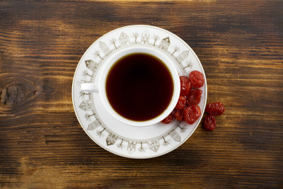 山茱萸干樱桃果茶。山茱萸。山茱萸。