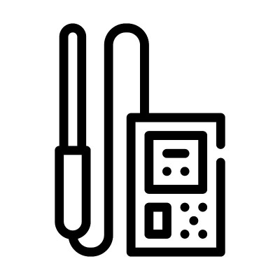 电磁场检测仪测量设备线图标矢量图