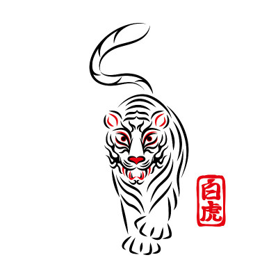 白虎白虎插画日本传统表演艺术歌舞伎舞台化妆熊田设计矢量白虎插画。日本传统表演艺术。歌舞伎舞台妆。Ku