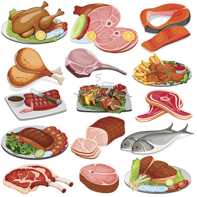 家禽和肉类产品食品收集