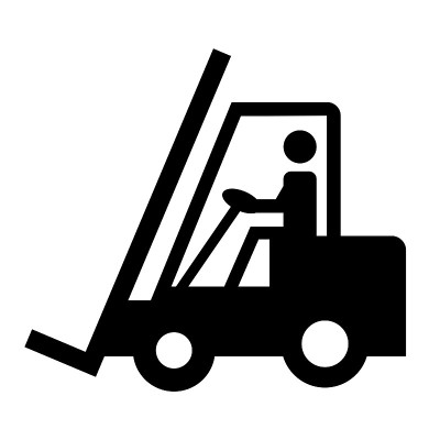 警告:禁止操作叉车