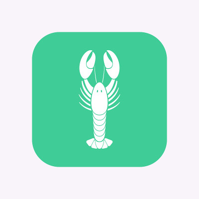 隔离按钮与龙虾海鲜