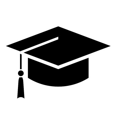 学生毕业帽矢量图标
