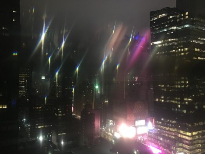 纽约曼哈顿摩天大楼的夜晚。