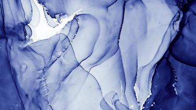雪墨漆。插图艺术流。蓝色的