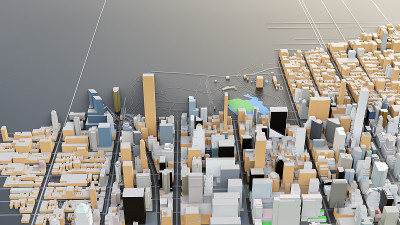 3D未来城市建筑