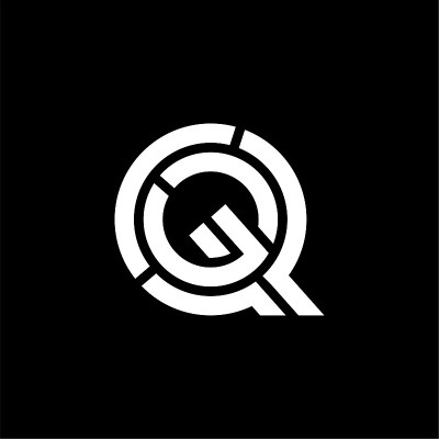 矢量双线切割标志字母Q