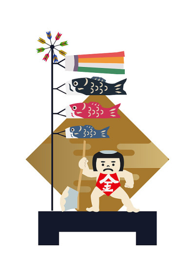 Amulet doll for May festival.Symbol of Japan's ear