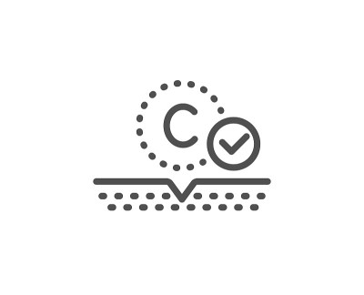 Collagen skin line icon. Cream care sign. Cosmetic