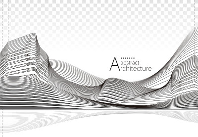 建筑绘画抽象背景。