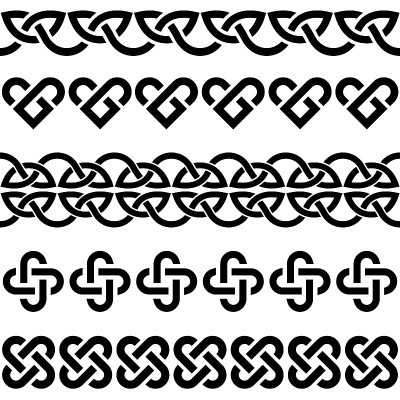 Irish Celtic vector knots and braids - seamless pa
