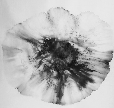 一幅被弄脏的花的画