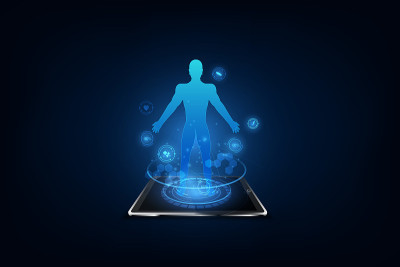医疗技术的概念。电子医疗记录。矢量图