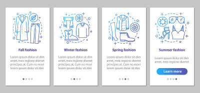 Fashion collections app screen