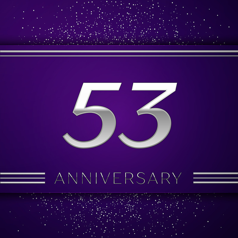 Realistic Fifty three Years Anniversary Celebratio