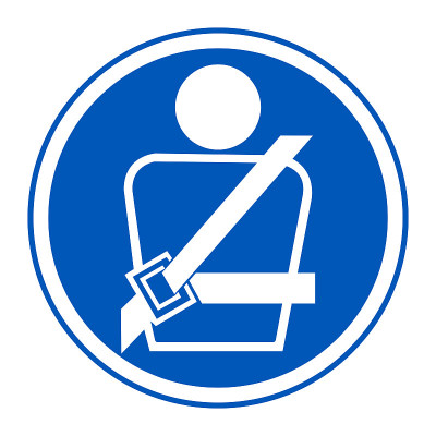 PPE Icon.Wearing a seat belt Symbol Sign Isolate O
