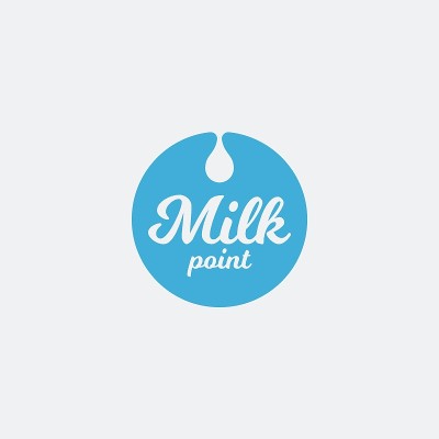 Milk  with milk drop on white background
