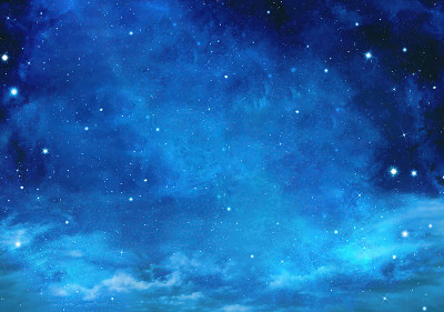 三维渲染深空，抽象的蓝色背景，高清宇宙场与恒星，星云和星系