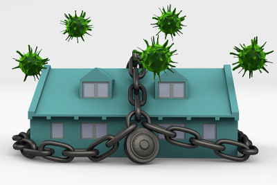封锁和隔离概念的3D渲染