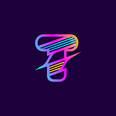 T字标志采用多色对角线。