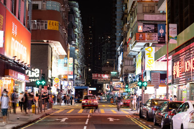 香港旅游景点的夜景