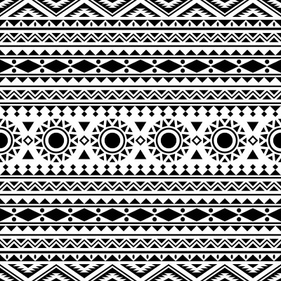 Geometric Aztec ethnic seamless pattern design in 