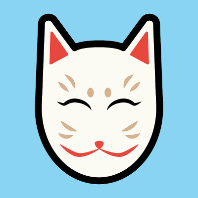 简单可爱的狐狸面具剪辑艺术