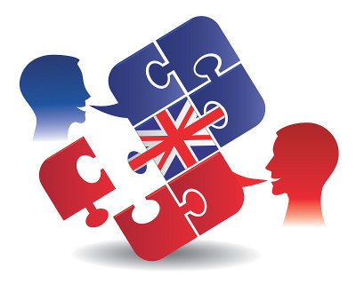 英语课对话框。