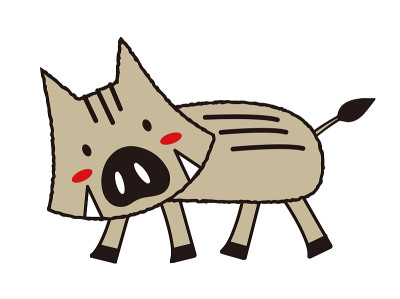 野猪角色插画