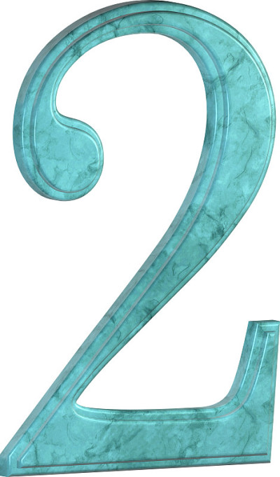 3D蓝色大理石字体